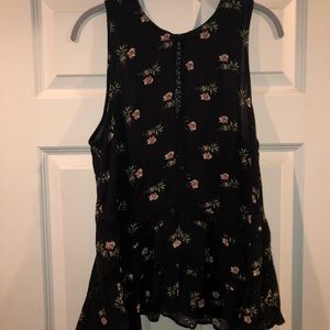 Floral American eagle tank